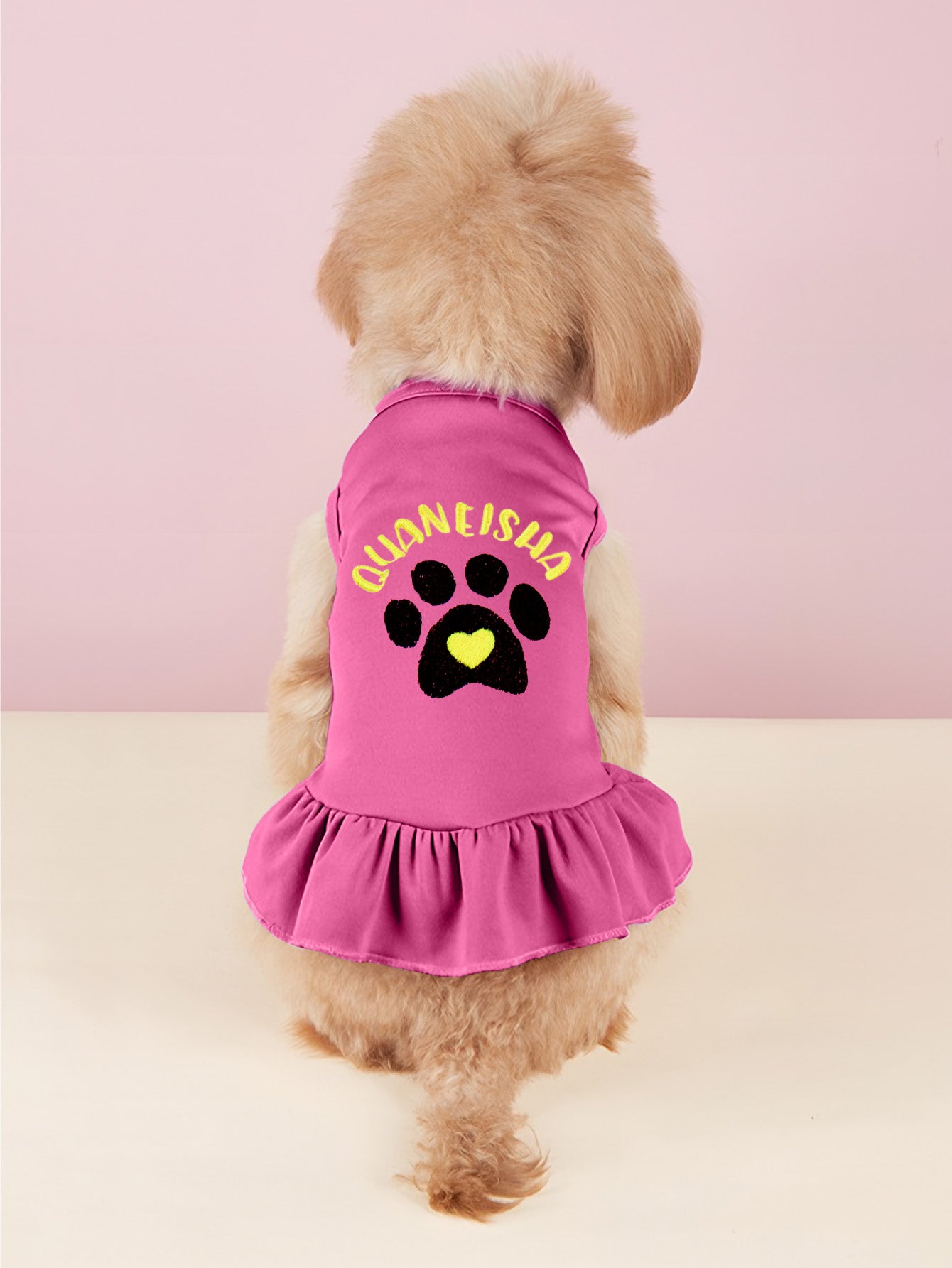 Personalized Dog & Cat Dresses Fun Embroidery Design with Pet Name Gift for Pet Lover