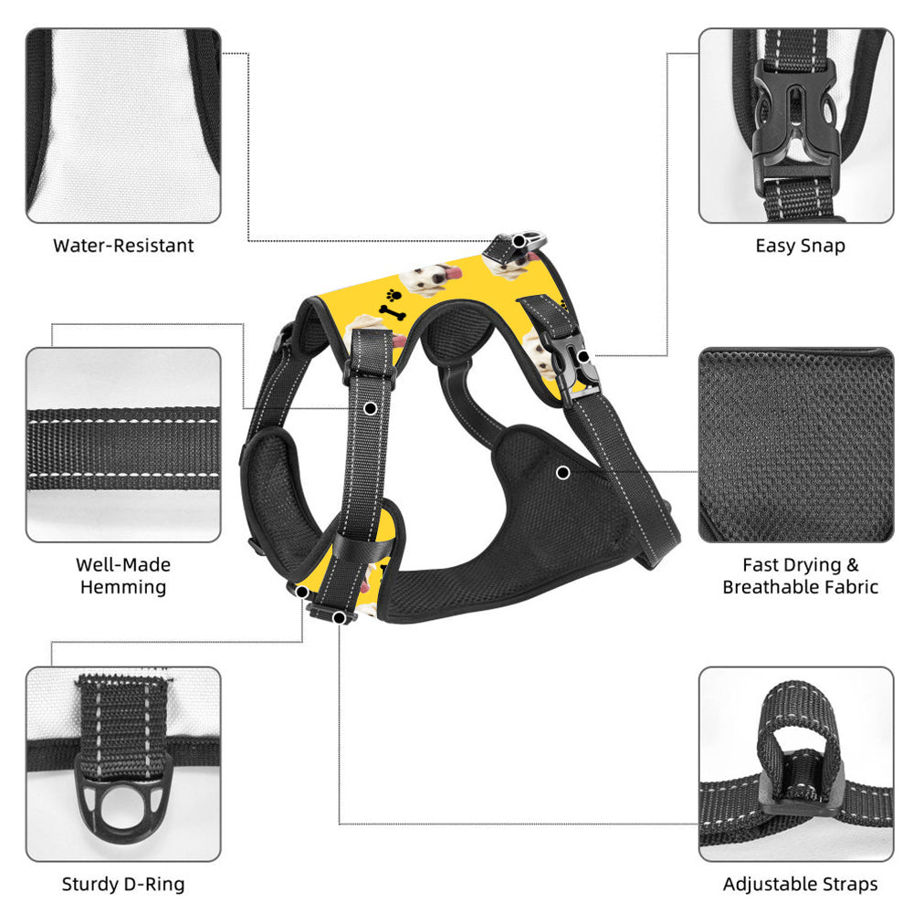 Custom Dog Harness Adjustable Reflective Vest No Pull Dog Harness Gift for Pet Lovers