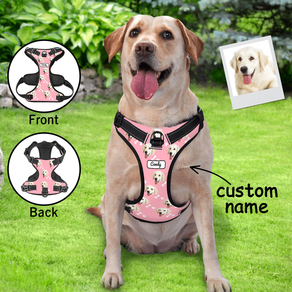 Custom Dog Harness Adjustable Reflective Vest No Pull Dog Harness Gift for Pet Lovers