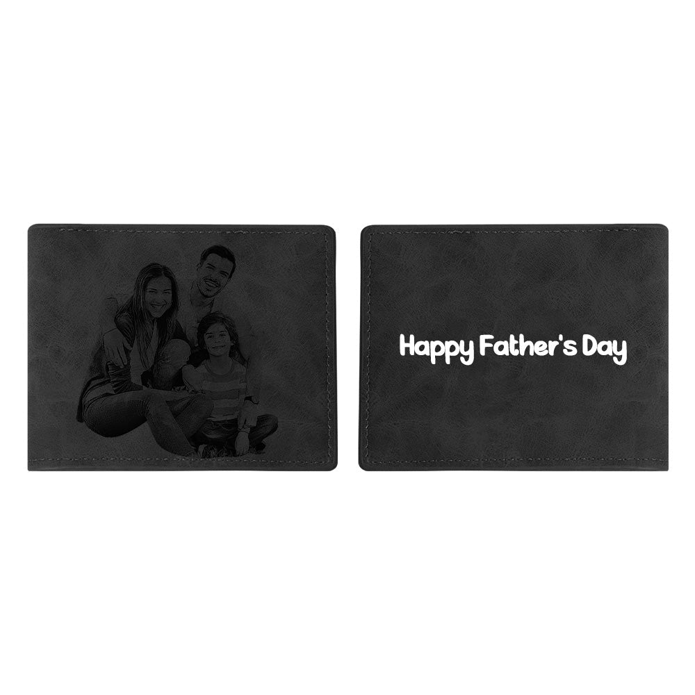 Personalised Photo Wallets Custom Text Mens Wallet With Picture Father's Day Gifts For Men