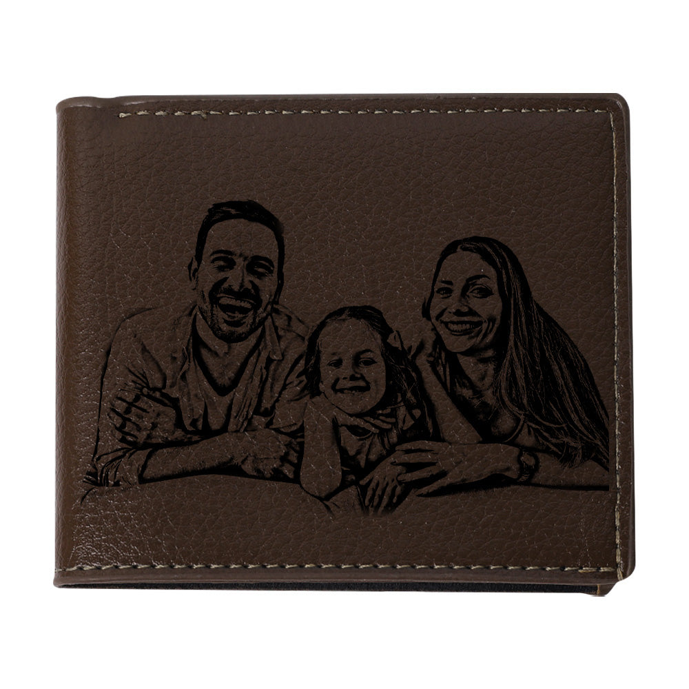 Father's Day Gifts Personalised Photo Wallets Custom Text Mens Wallet For Men