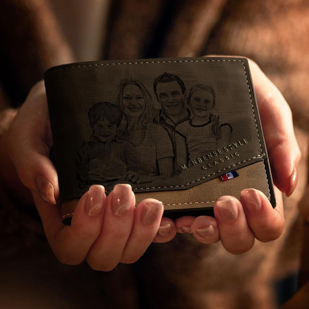 Personalized Engraved Men's Leather Wallet