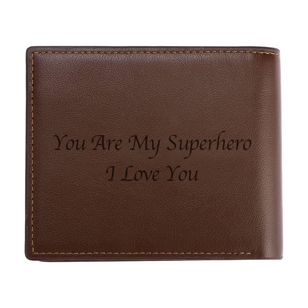 Photo Engraved Wallet Company Logo Gift for Employee