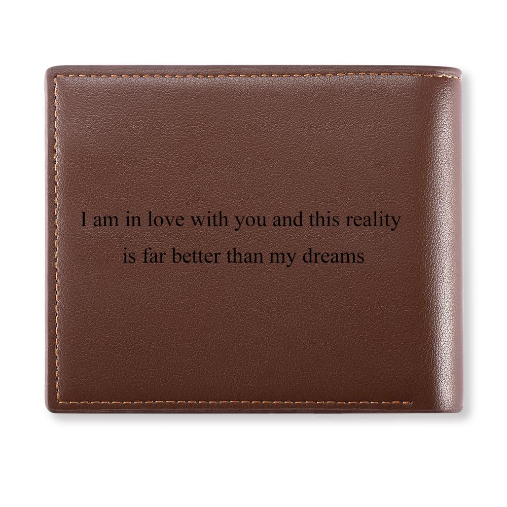 Custom Photo Wallet Men's Bifold GreyWallet for Dad