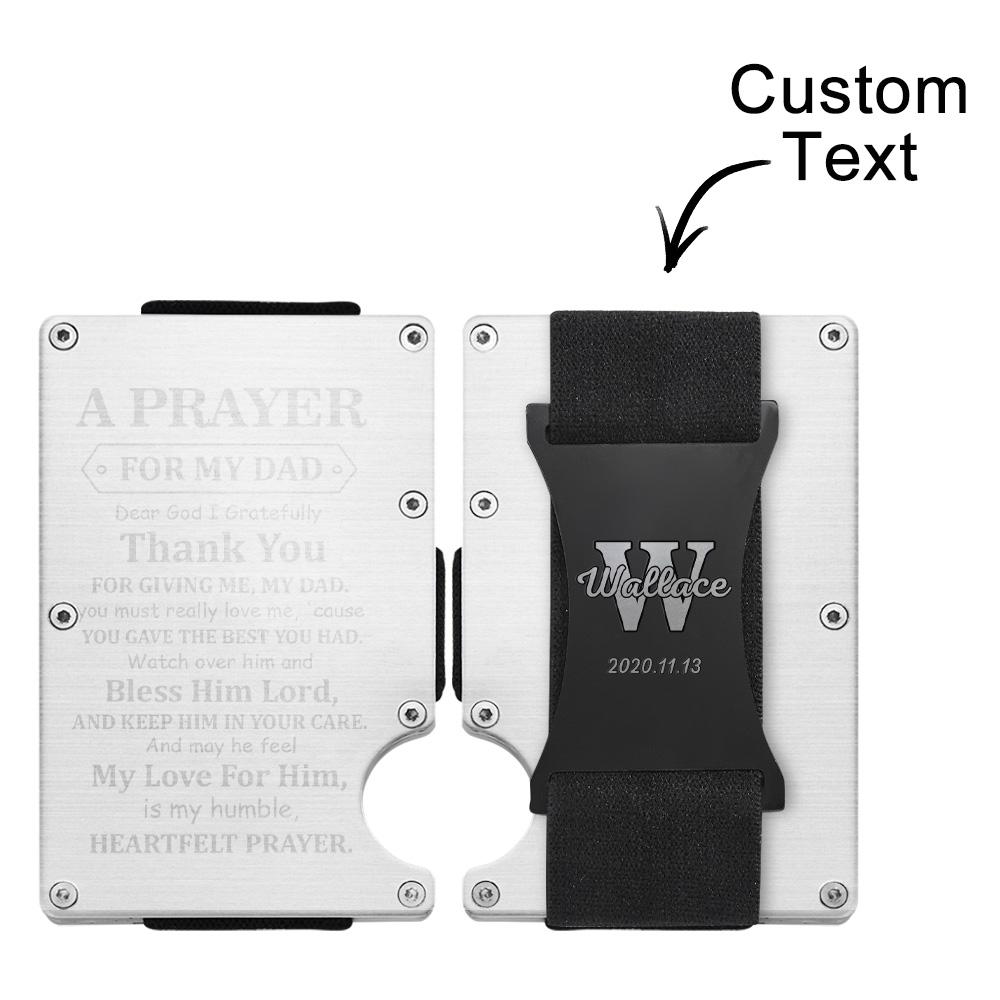 Custom Engraved Wallet Ultra Thin Metal RFID Blocking Card Holder Gifts