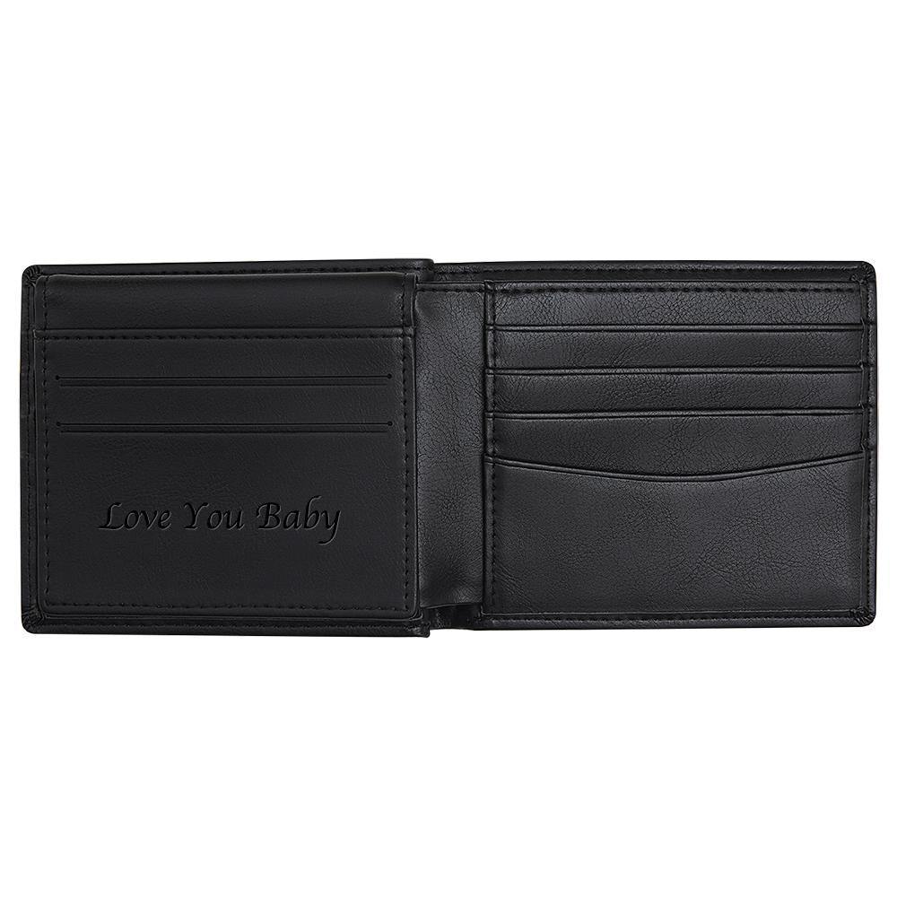 Personalized Leather Wallet Anti-Theft Brush RFID Protected Men's Wallet