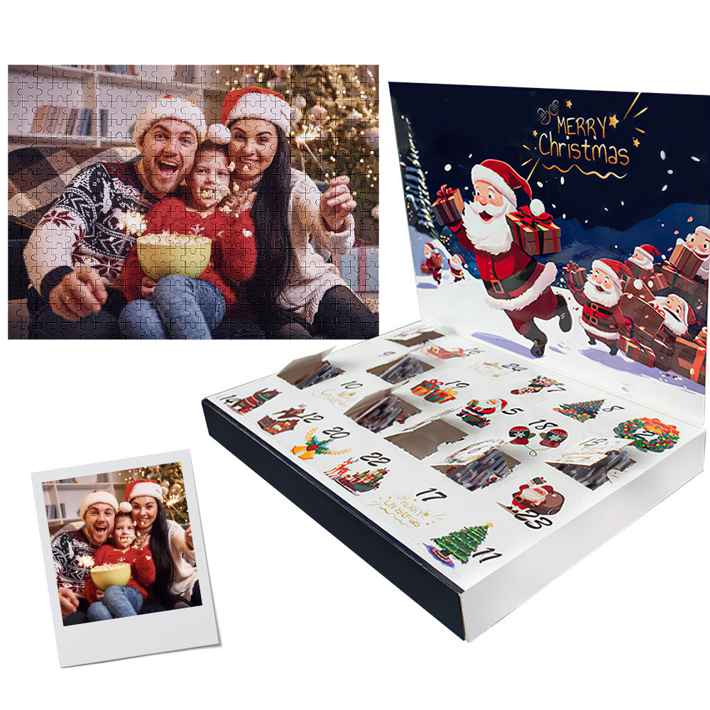 Custom Photo Advent Calendar Christmas Jigsaw Puzzle Christmas Countdown Puzzle Toy