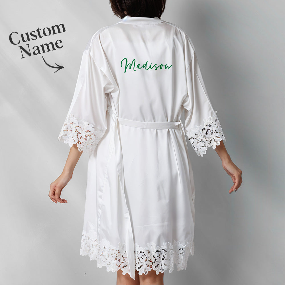 Personalized Embroidered Bride Bridesmaid Robe Getting Ready Outfits Wedding Robes