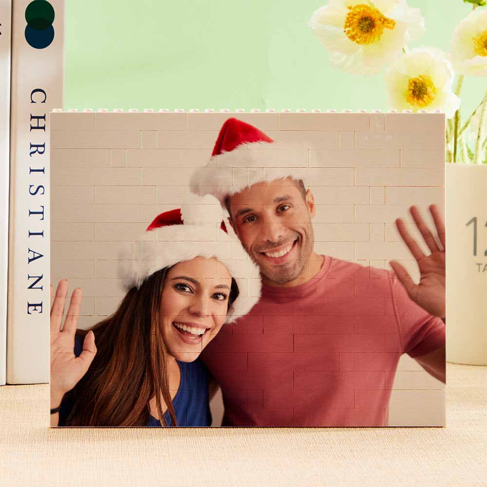 Personalized Building Brick Custom Horizontal Photo Block