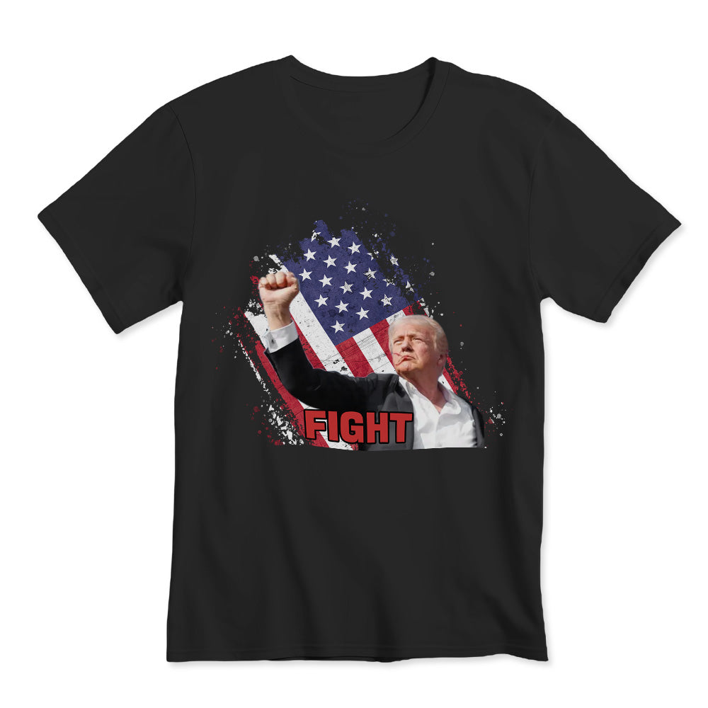 Fight! Donald Trump T-Shirt Make America Great Again Trump Shot Fight T-Shirt