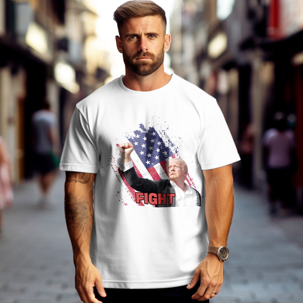 Fight! Donald Trump T-Shirt Make America Great Again Trump Shot Fight T-Shirt