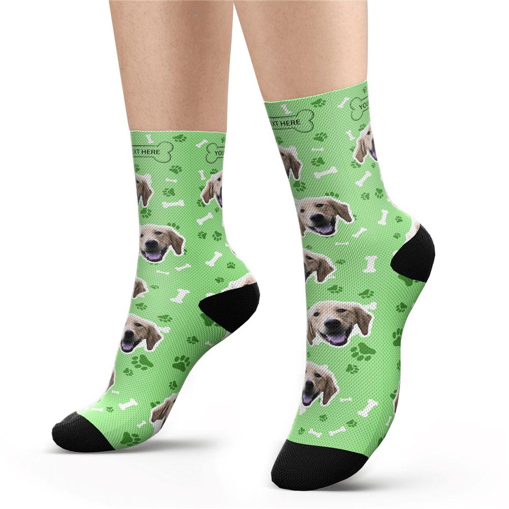 Custom Photo Socks,Dog Face Socks with Engraving