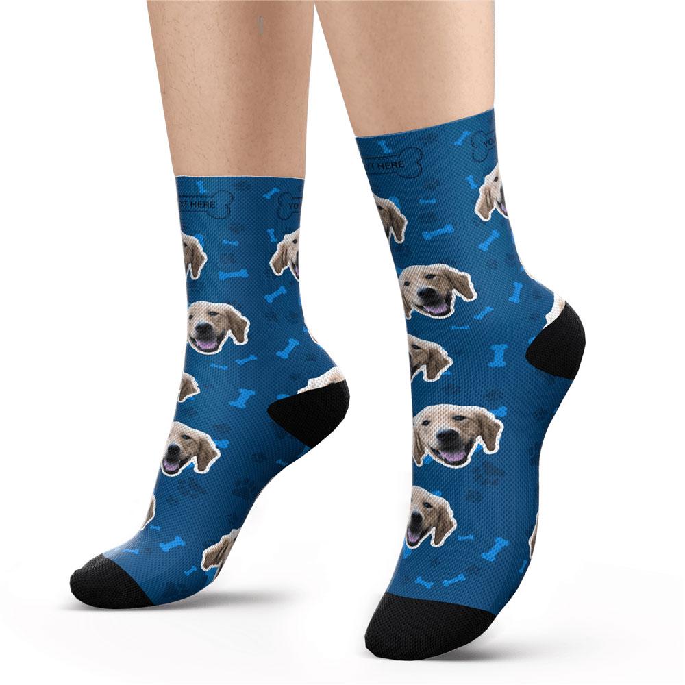 Custom Photo Socks,Dog Face Socks with Engraving