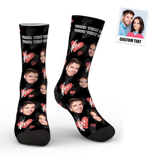 Custom Face Heartbeat Socks