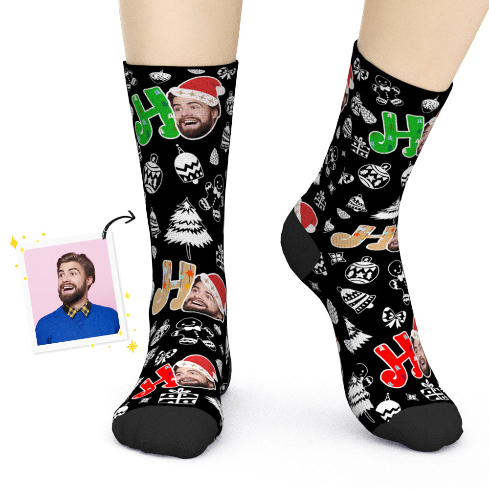 Personalised Face Christmas Socks for Adults and Kids - 3 Colors