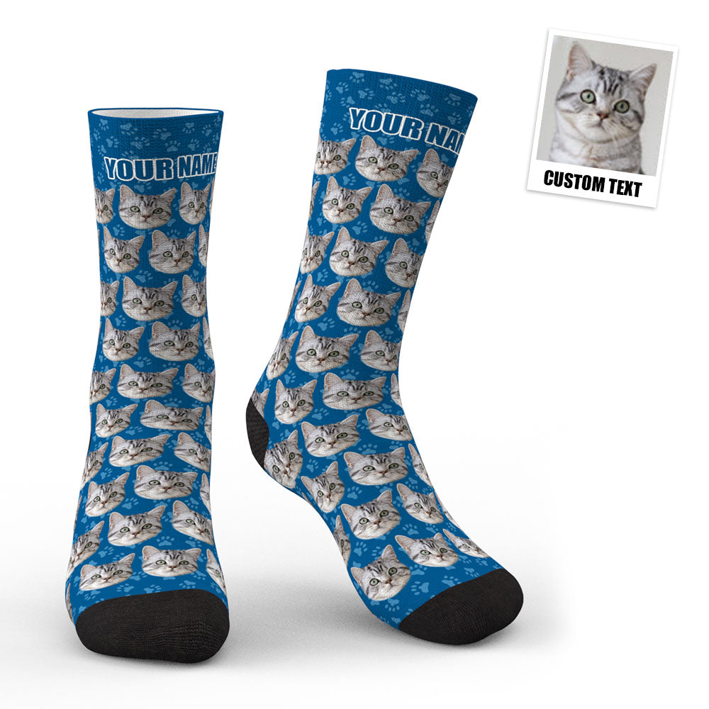 Custom Face Socks Cat