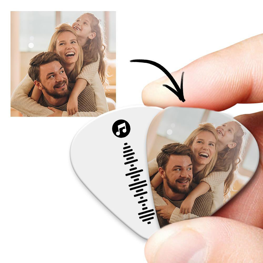 Custom Code Guitar Pick, Engraved Double-Sided Printed with Photo Guitar Pick Gifts 12Pcs Christmas Gifts