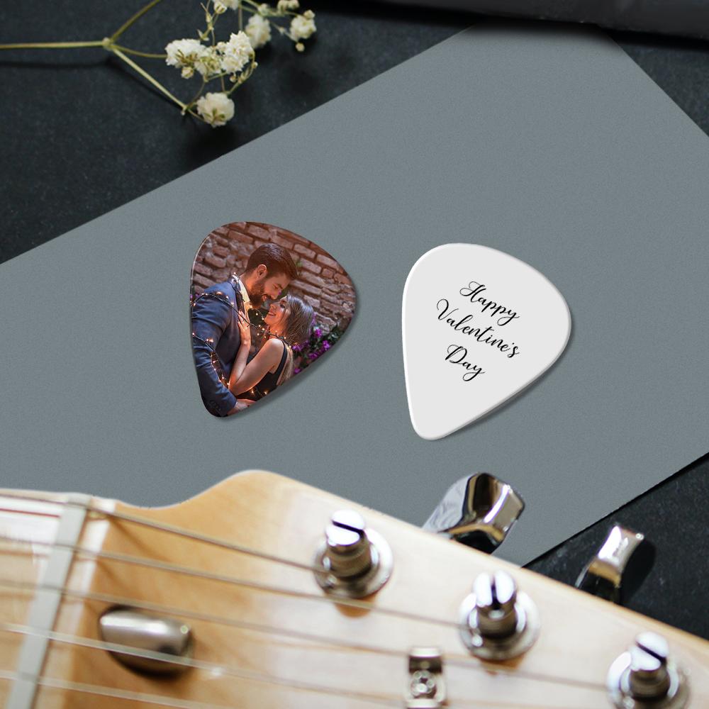 Personalized Guitar Pick with Photo for Musicians Customized for Boyfriend - 12pcs