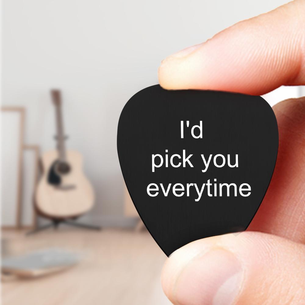 Custom Photo Guitar Picks Engraved Your Personalised Text