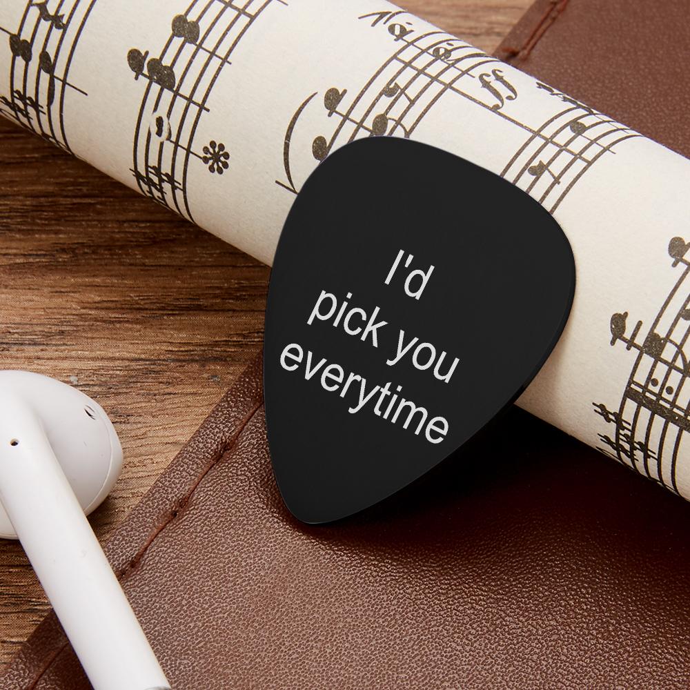 Custom Photo Guitar Picks Engraved Your Personalised Text