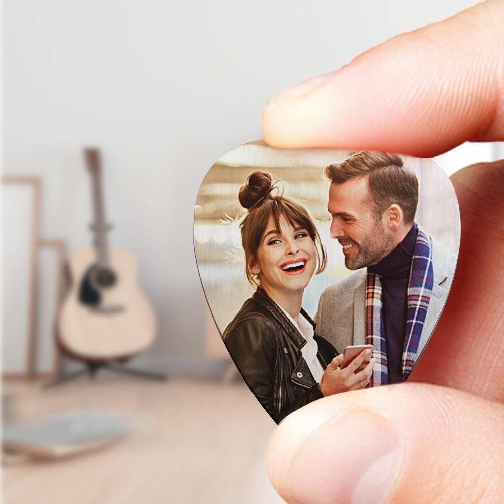 Custom Photo Guitar Picks Engraved Your Personalised Text