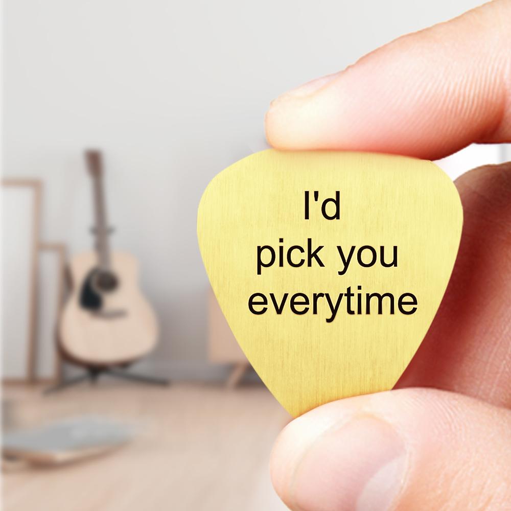 Custom Photo Guitar Picks Engraved Your Personalised Text