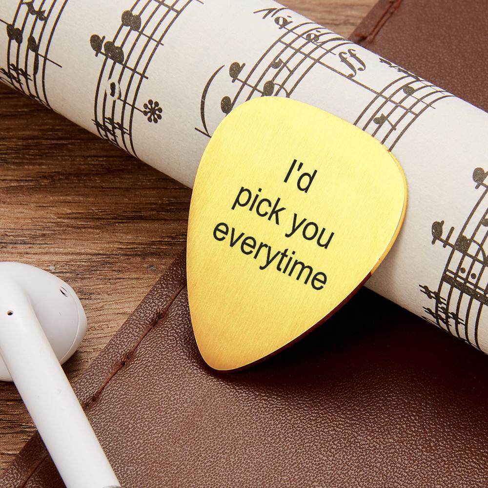 Custom Photo Guitar Picks Engraved Your Personalised Text