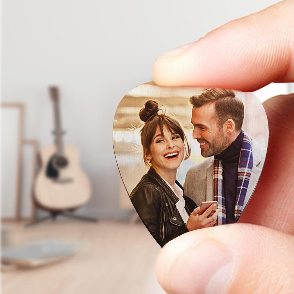 Custom Photo Guitar Picks Engraved Your Personalised Text