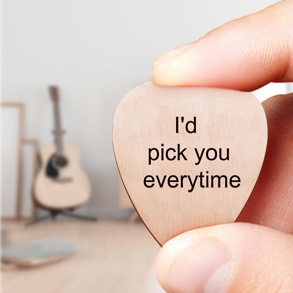 Custom Photo Guitar Picks Engraved Your Personalised Text