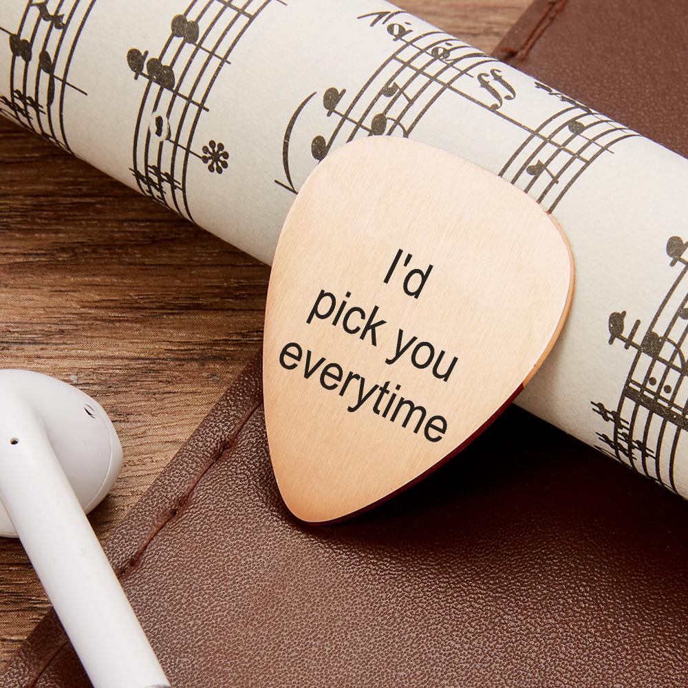 Custom Photo Guitar Picks Engraved Your Personalised Text