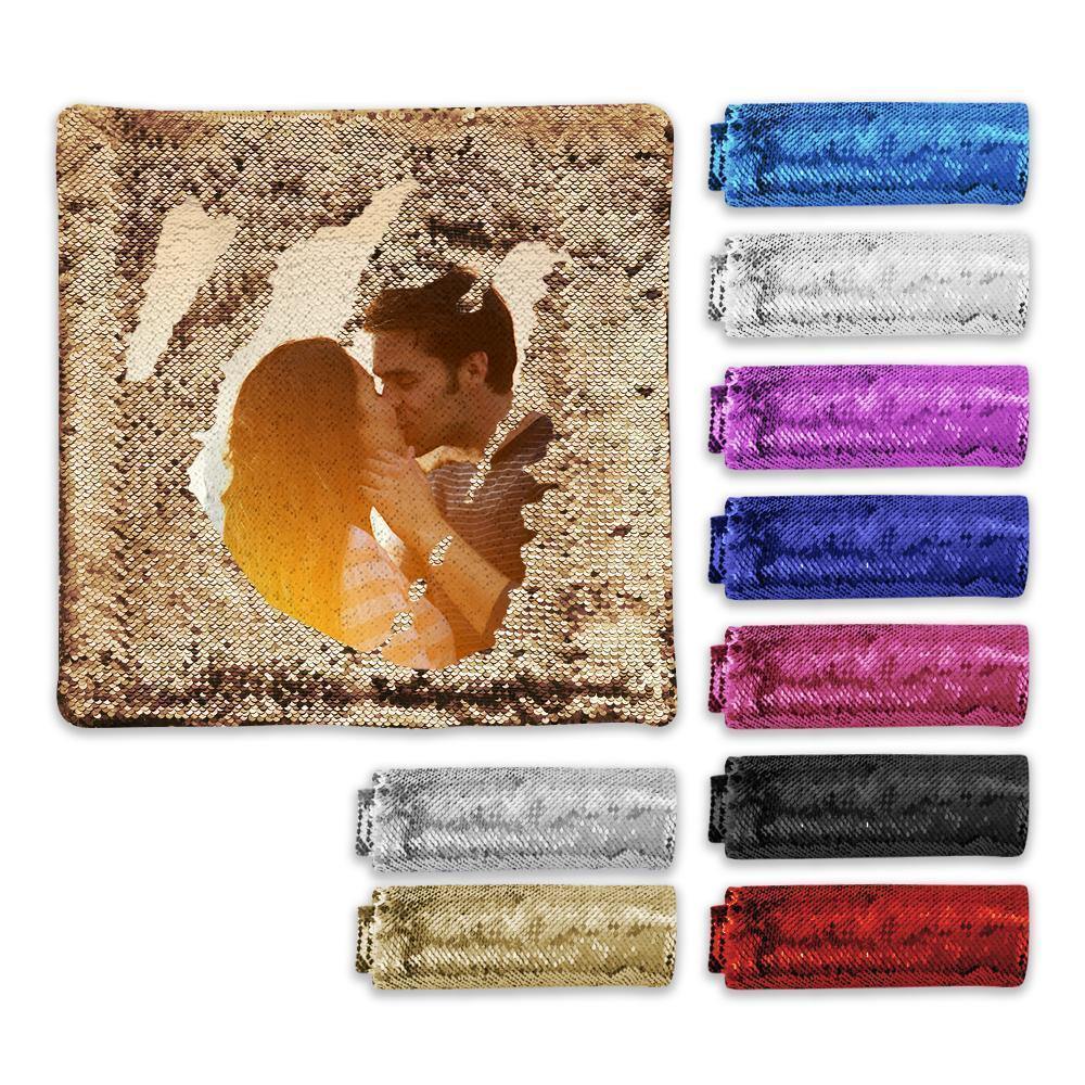 Custom Photo Magic Sequin Pillow Case - Multiple Colors