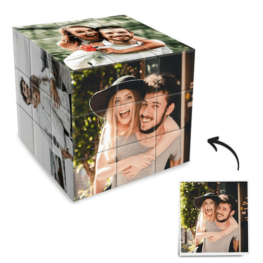 Custom Multi Photo Cube - Magic Cube For Couple