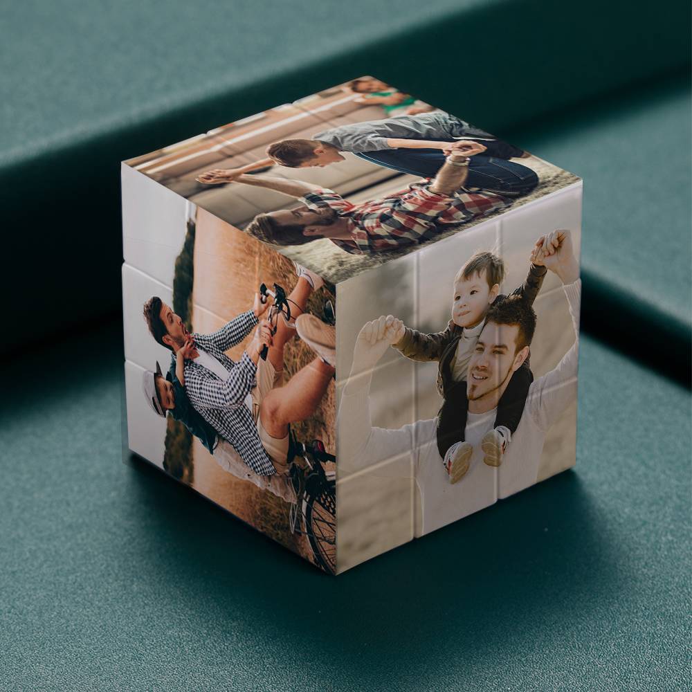 Custom Multi Photo Cube - Magic Cube For Couple