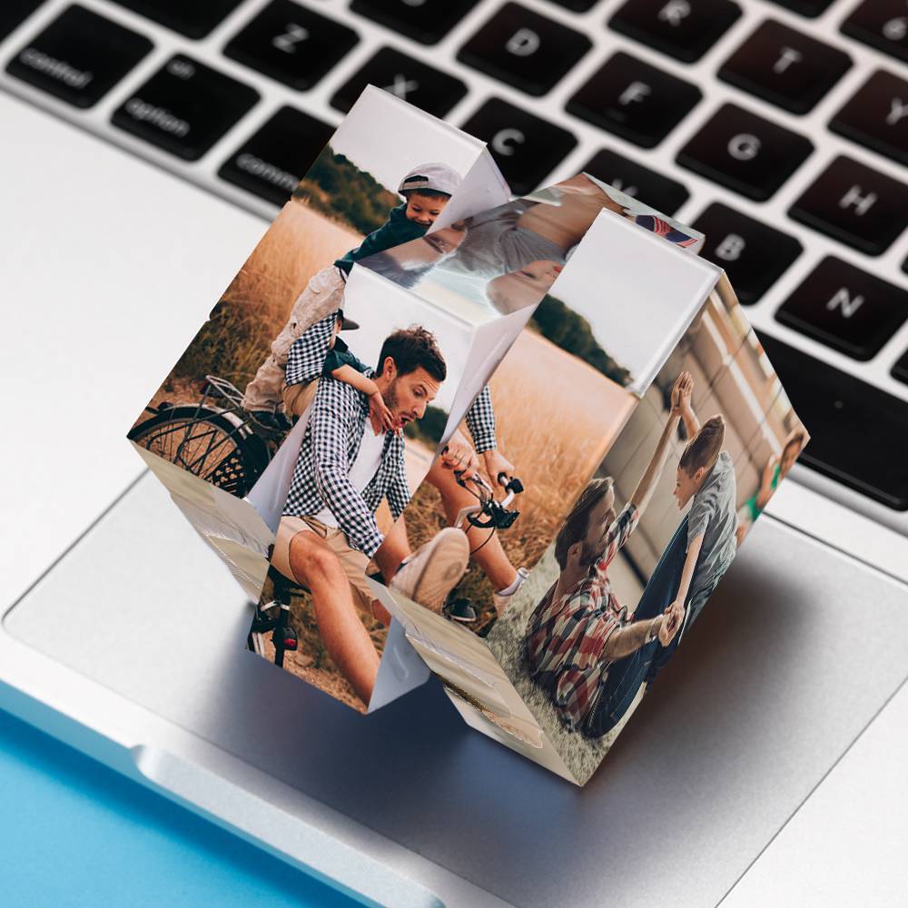 Custom Multi Photo Cube - Magic Cube For Couple