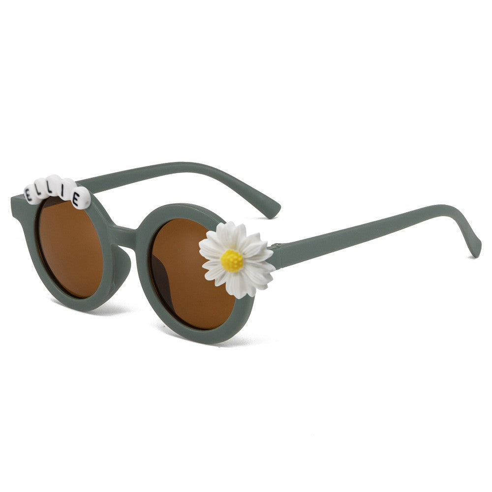 Personalized Daisy Sunglasses for Kids Customized Baby Name Shades Unique Toddler Gift