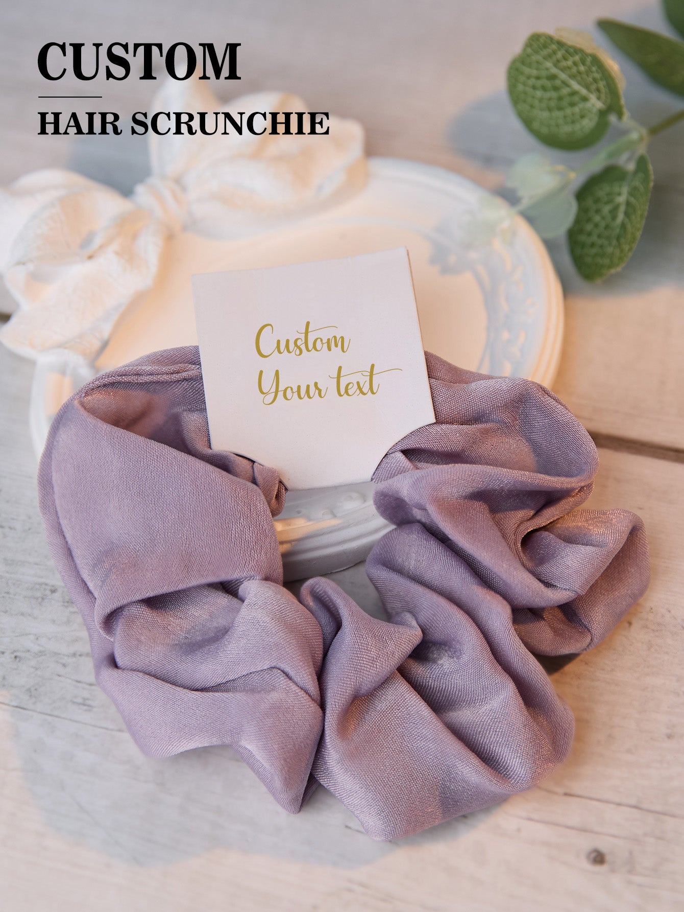 Personalized Bridesmaid Hair Scrunchies Tie the Knot Scrunchies Bridesmaid Gift