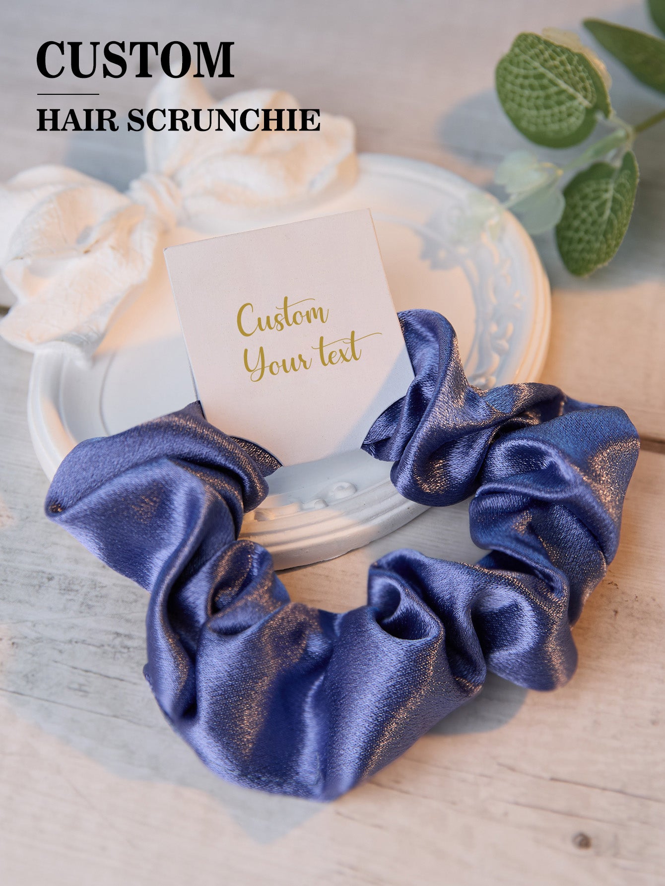 Personalized Bridesmaid Hair Scrunchies Tie the Knot Scrunchies Bridesmaid Gift