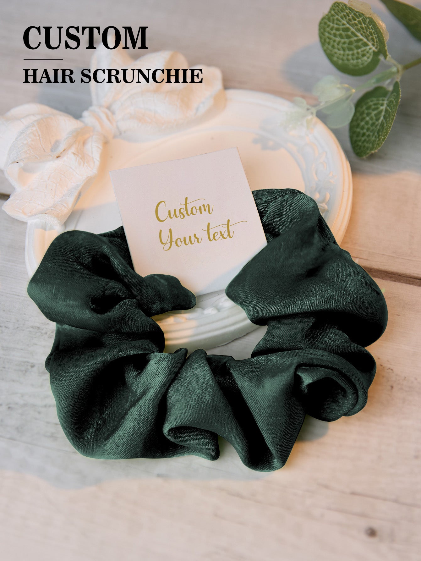 Personalized Bridesmaid Hair Scrunchies Tie the Knot Scrunchies Bridesmaid Gift