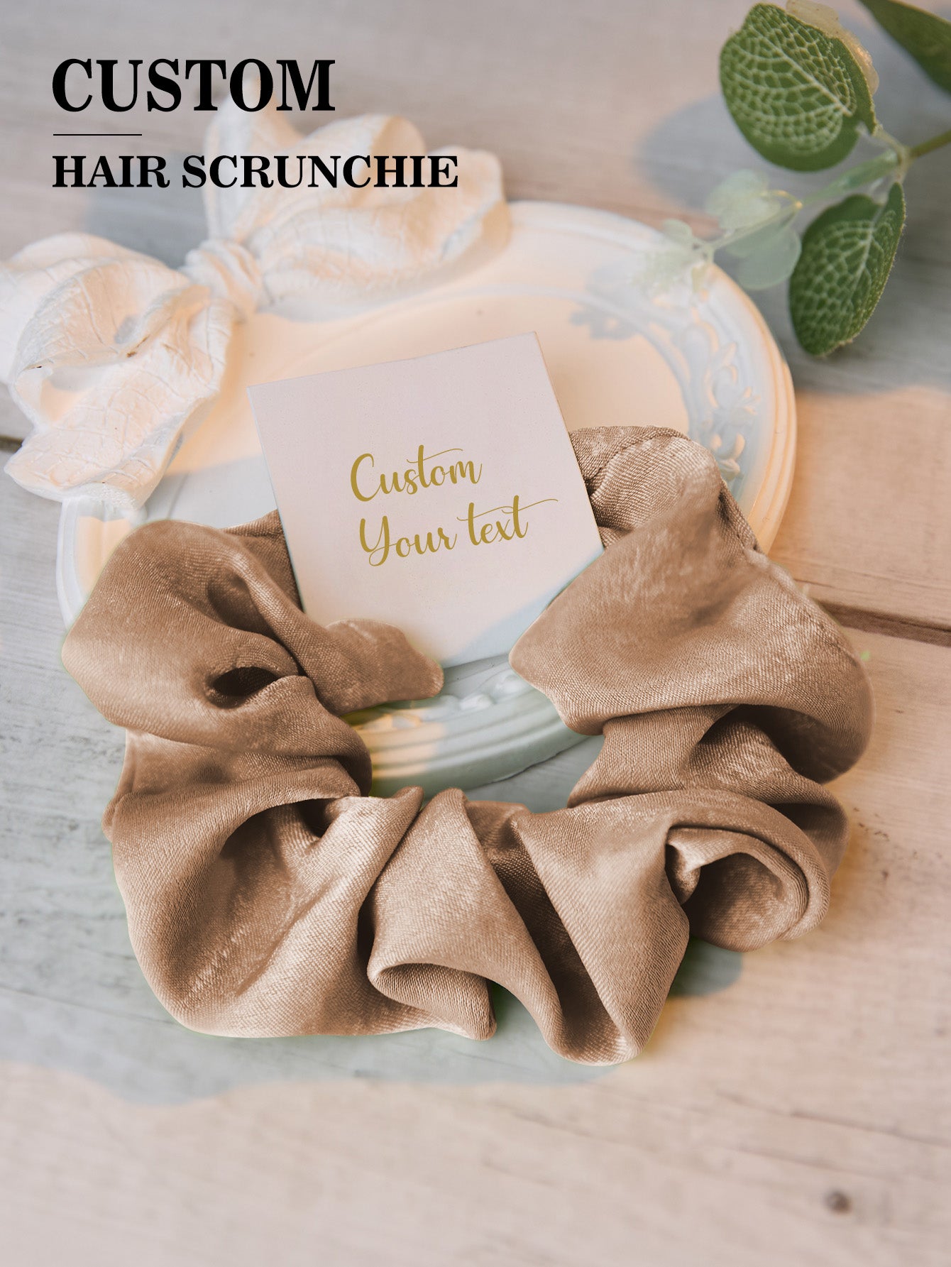 Personalized Bridesmaid Hair Scrunchies Tie the Knot Scrunchies Bridesmaid Gift