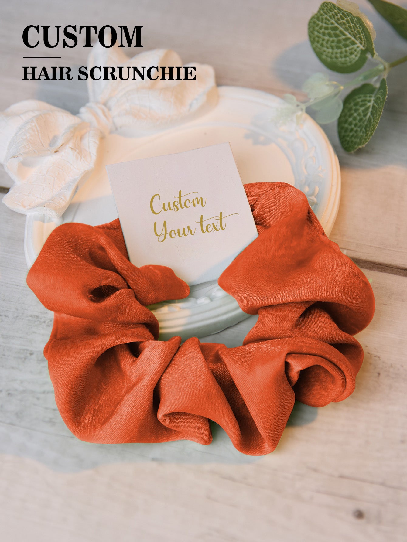 Personalized Bridesmaid Hair Scrunchies Tie the Knot Scrunchies Bridesmaid Gift