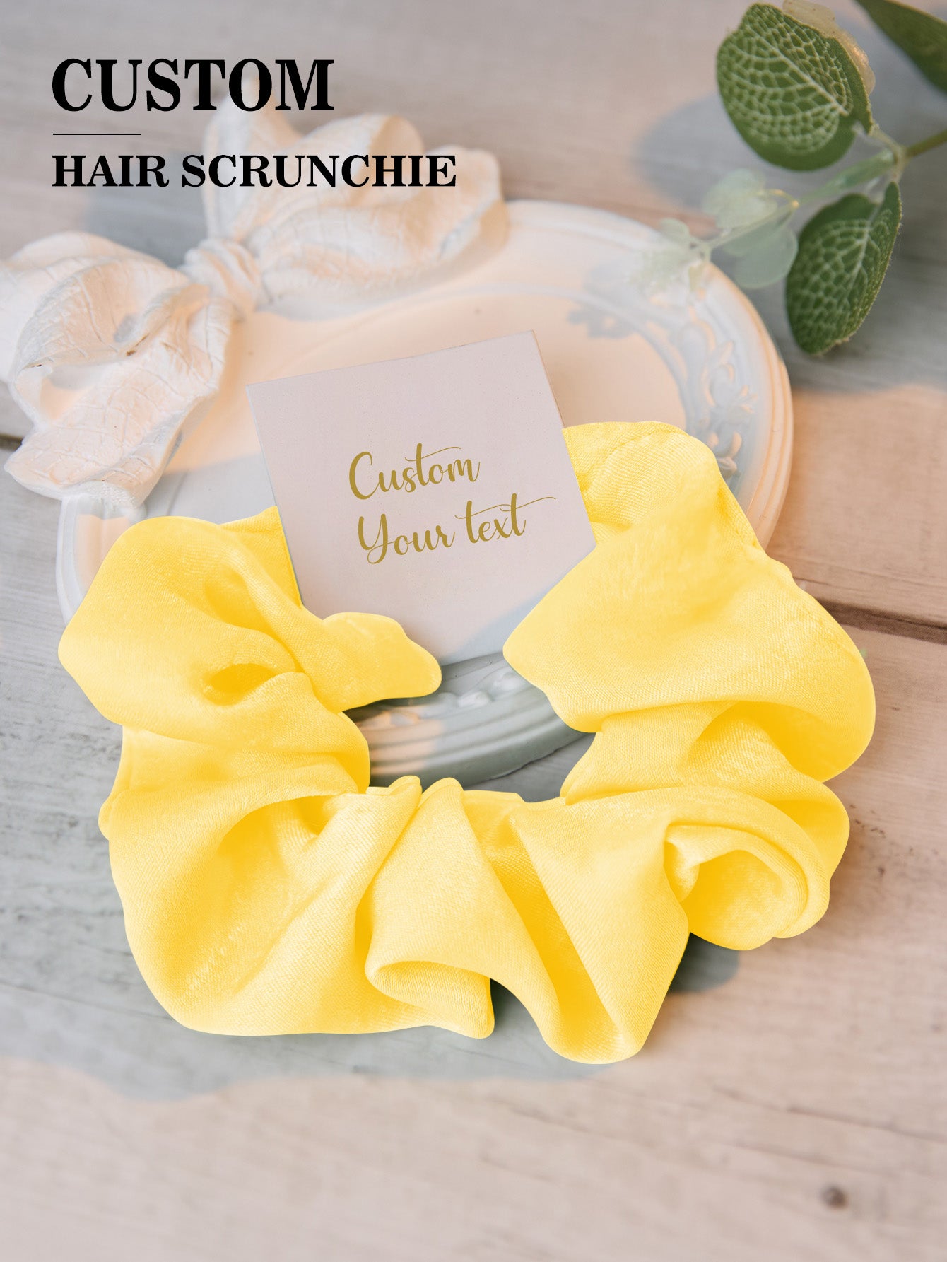 Personalized Bridesmaid Hair Scrunchies Tie the Knot Scrunchies Bridesmaid Gift