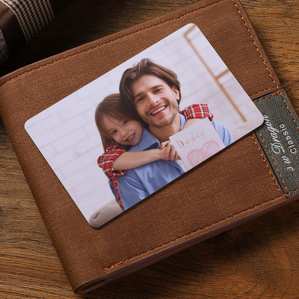 Personalized Wallet Insert Photo Card Stainless Steel Wallet Insert Card