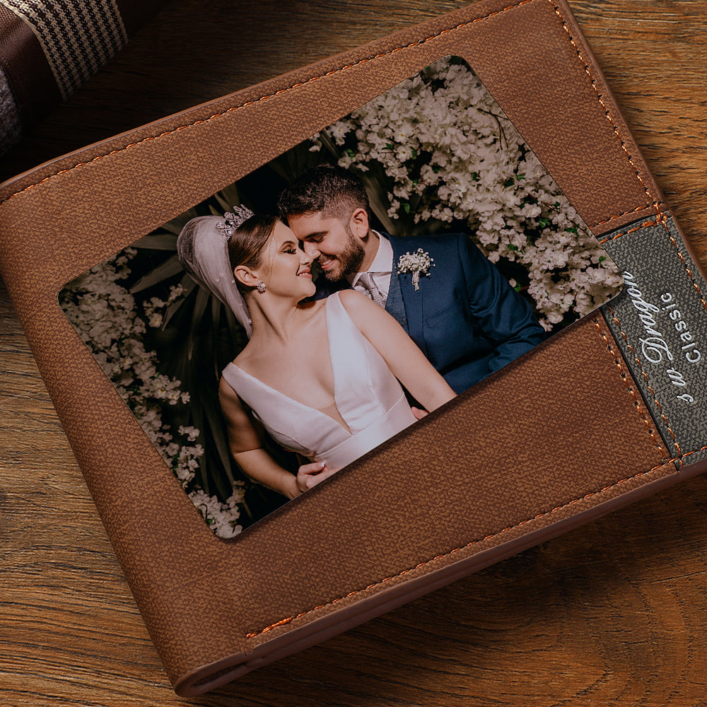 Personalized Wallet Insert Photo Card Stainless Steel Wallet Insert Card