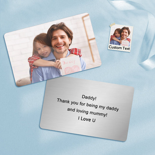 Personalized Wallet Insert Photo Card Stainless Steel Wallet Insert Card