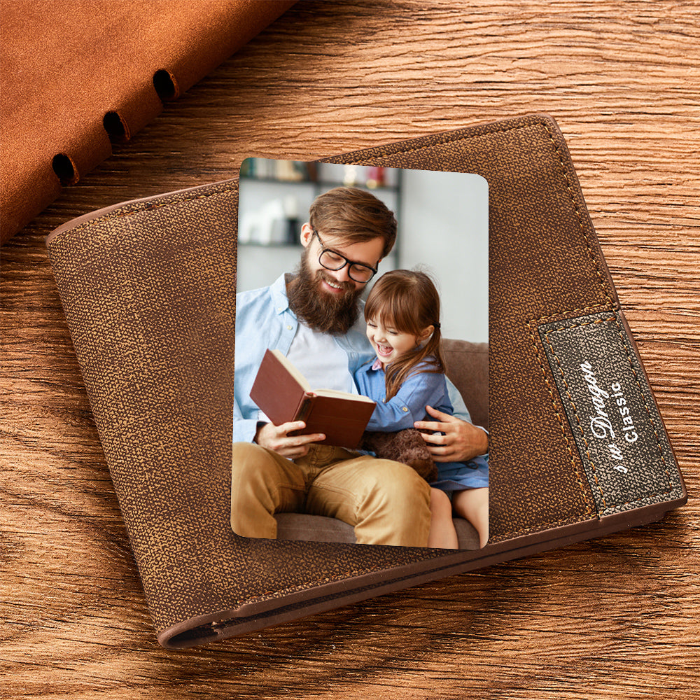 Personalized Wallet Insert Photo Card Stainless Steel Wallet Insert Card