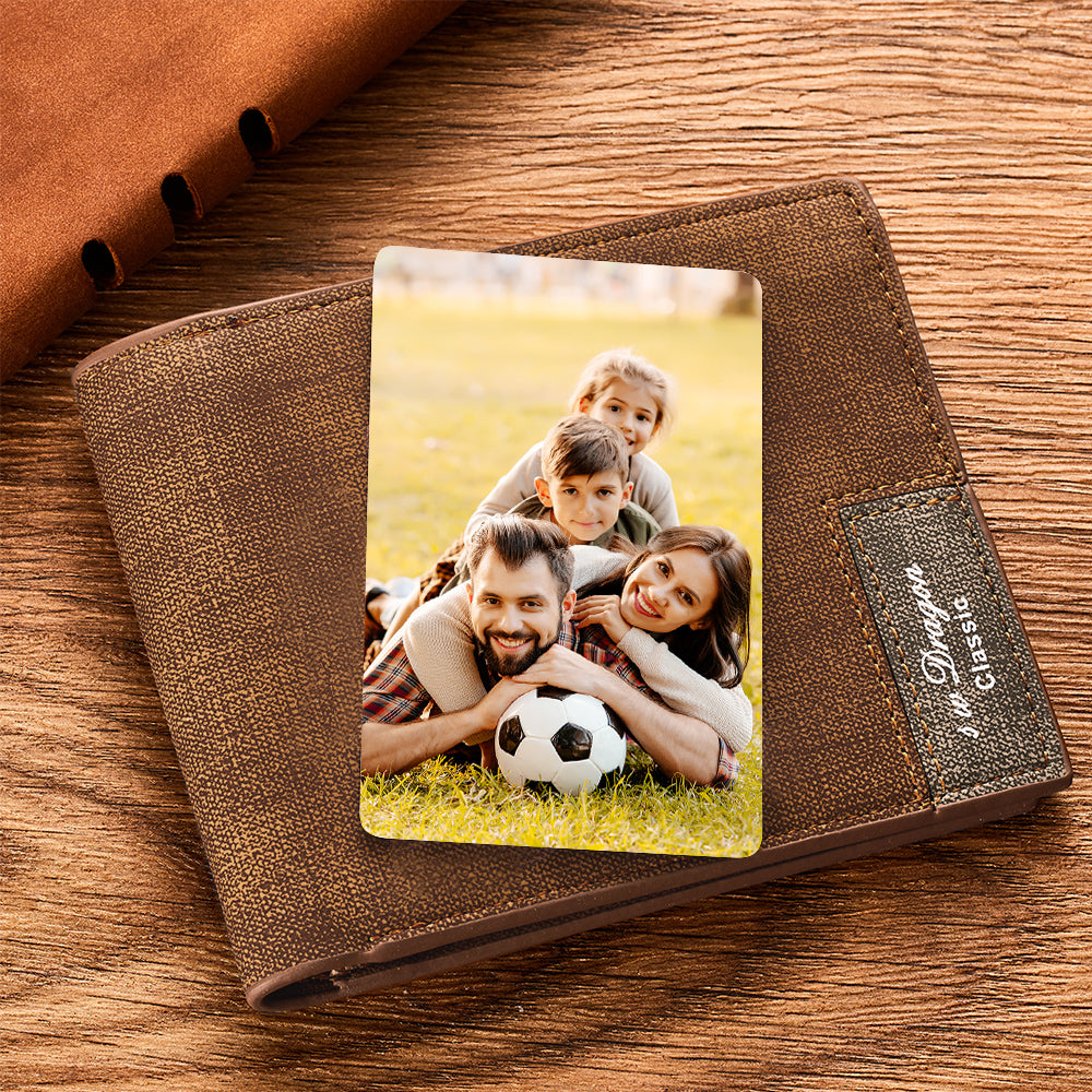 Personalized Wallet Insert Photo Card Stainless Steel Wallet Insert Card