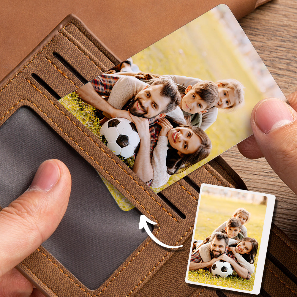 Personalized Wallet Insert Photo Card Stainless Steel Wallet Insert Card