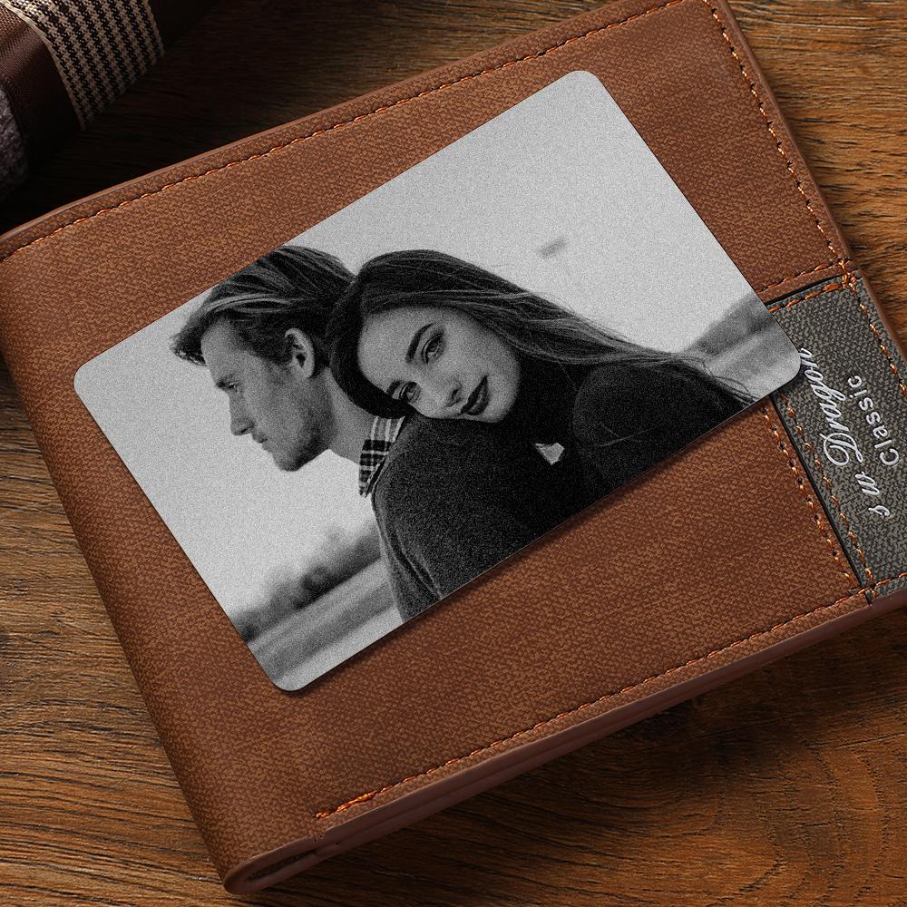 custom wallet card photo card engraved wallet card for lovers gifts