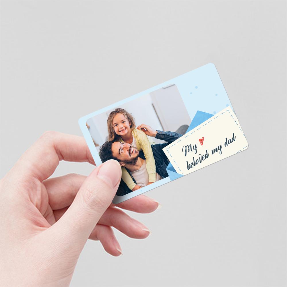 Custom Photo Wallet Insert Card Father's Gifts Card