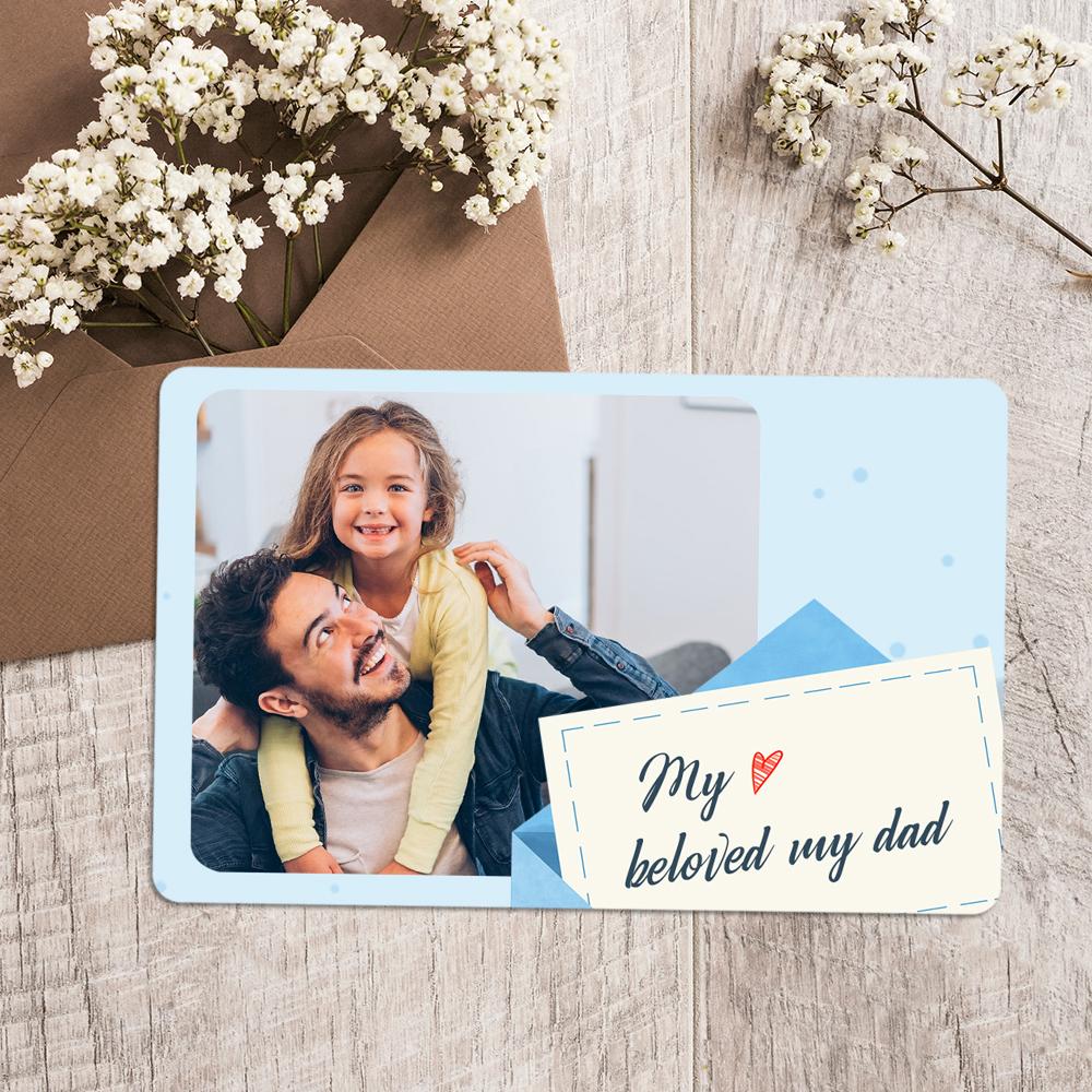 Custom Photo Wallet Insert Card Father's Gifts Card